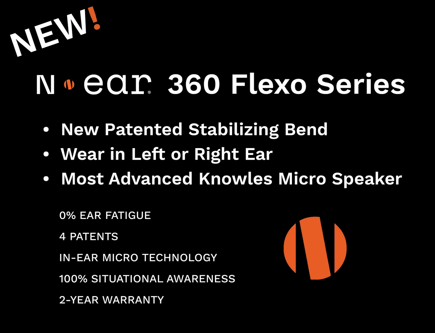 N•EAR 360 FLEXO™ BRAIDED FIBER CLOTH™ DUAL EAR EARPIECE