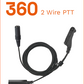2-Wire Braided Fiber Cord PTT with Female 3.5mm Port