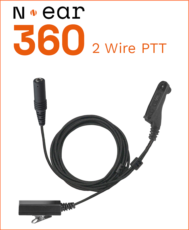 2-Wire Braided Fiber Cord PTT with Female 3.5mm Port