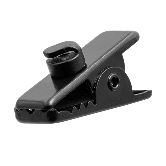 N-ear: Black Metal Covert Earpiece Clip  - attaches to braided cable NOT wire