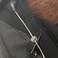 N-ear: BiMetal 2 Black Metal Covert with Grey Earpiece Clip - attaches to wire NOT braided cable