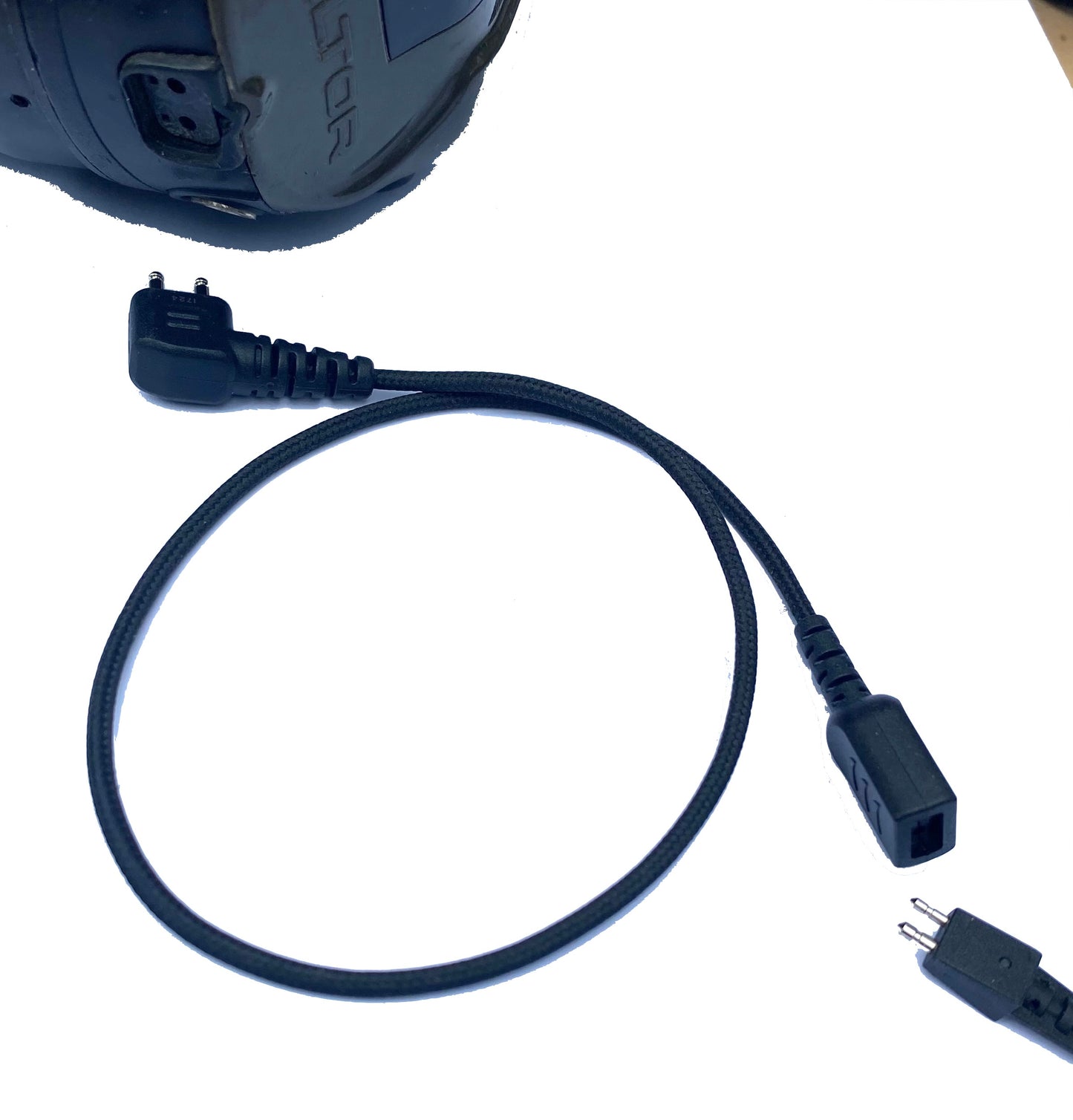 Peltor 2-pin to mini 2-pin adapter cable